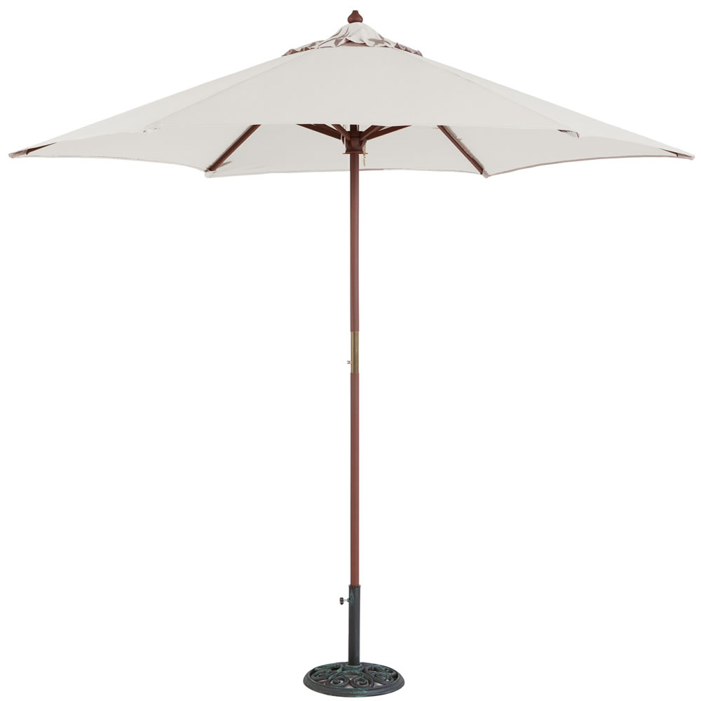 0322SL 9' Light Wood Market Umbrella by Tropishade ® Worldwide