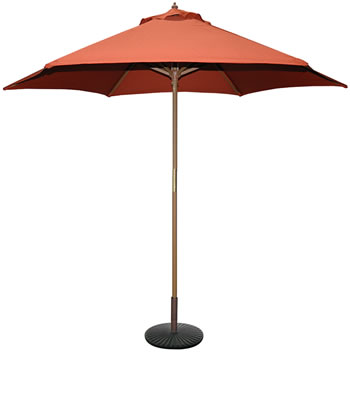 0322SL 9' Light Wood Market Umbrella