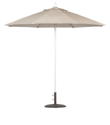 636B 9' Aluminum Bronze Market Umbrella