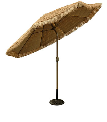 636HC 9' Aluminum Honey Champagne Market Umbrella