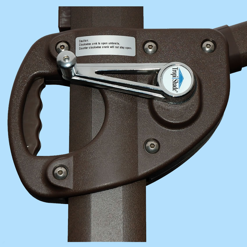 010611 10' Cantilever triggerlift umbrella by Tropishade ® Worldwide Manufacturer of Outdoor